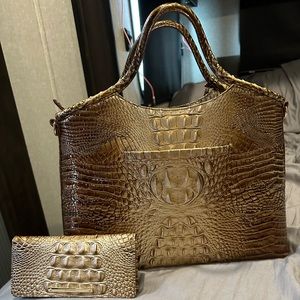 Brown Brahmin purse and wallet